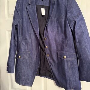 Talbots Classic Denim Indigo Blazer